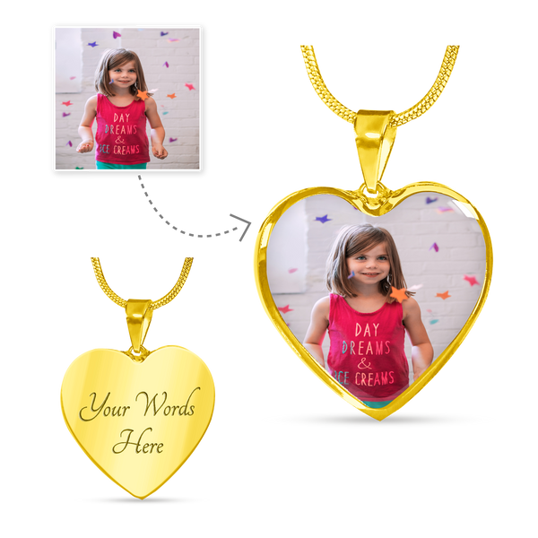 Luxury Heart Photo Necklace