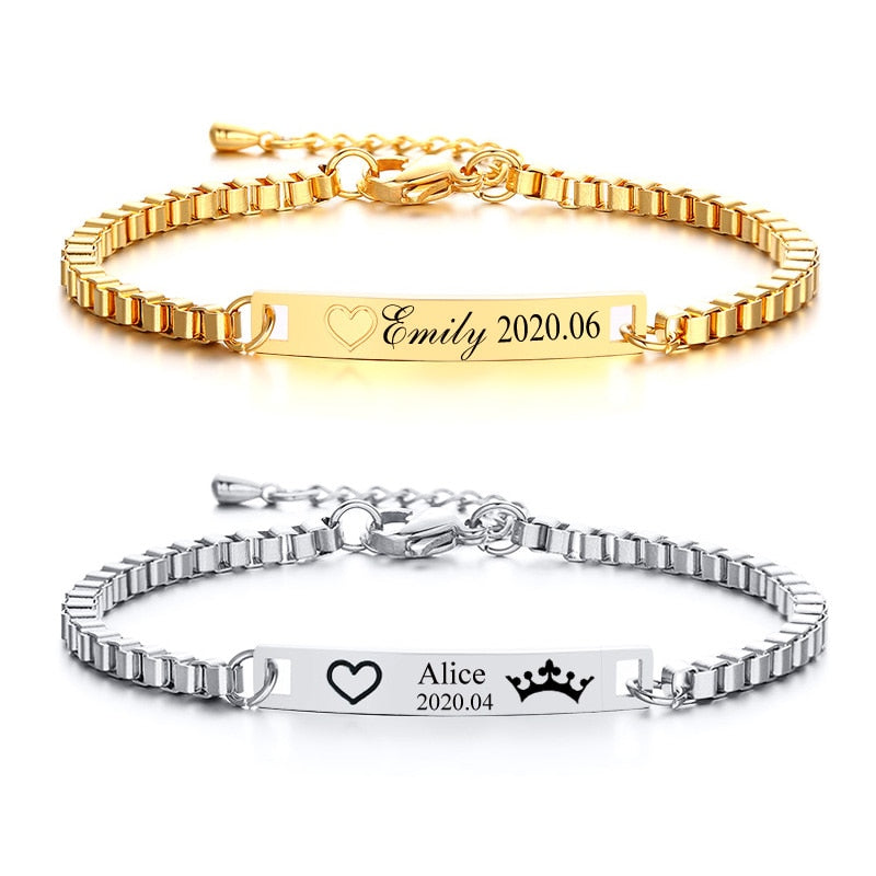 custom name baby bracelet