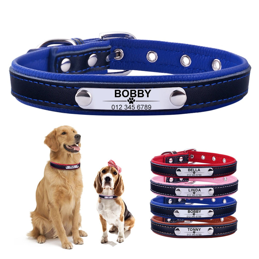Personalized Leather Dog Collar