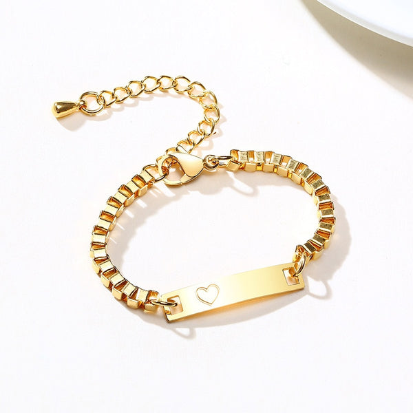 custom name baby bracelet gold