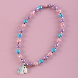 Children Unicorn Necklace and Bracelet Set