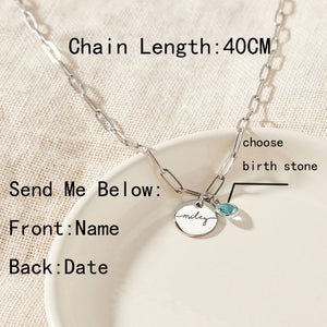 Personalized Birthstone Baby Necklace