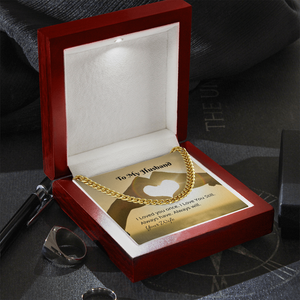 Personalized Message Card Cuban Link Chain Necklace