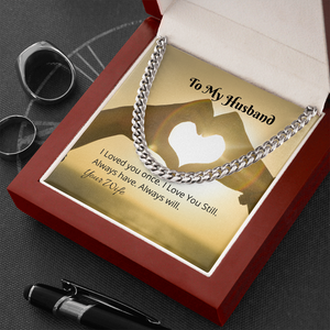 Personalized Message Card Cuban Link Chain Necklace