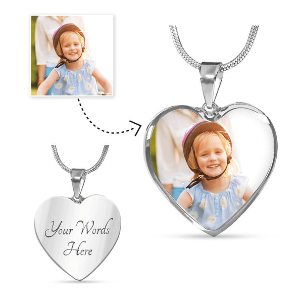 Luxury Heart Photo Necklace