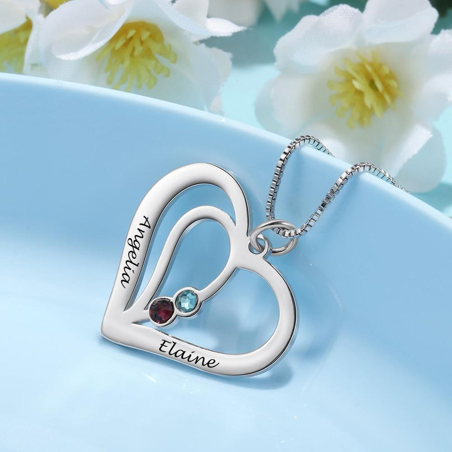 Personalized Name And Birthstone Necklace
