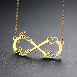 Infinity 2-4 Names Necklace