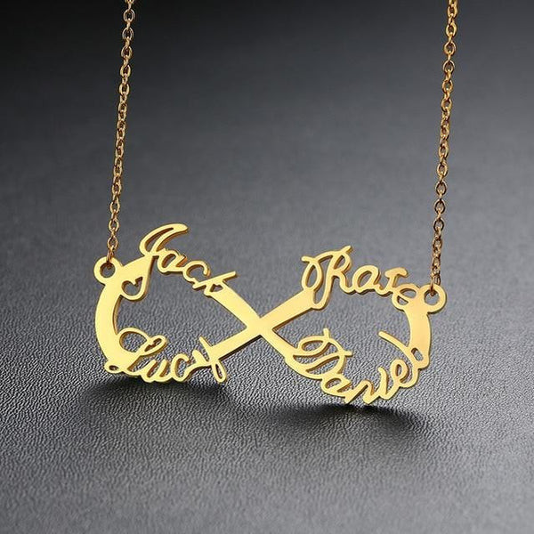 Infinity 2-4 Names Necklace