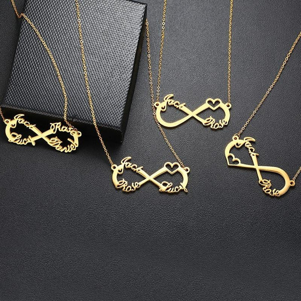 Infinity 2-4 Names Necklace