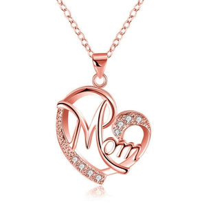 MOM Big Heart Pendant Necklace