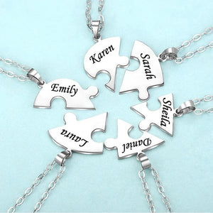 Heart Puzzle Necklace and Keychain