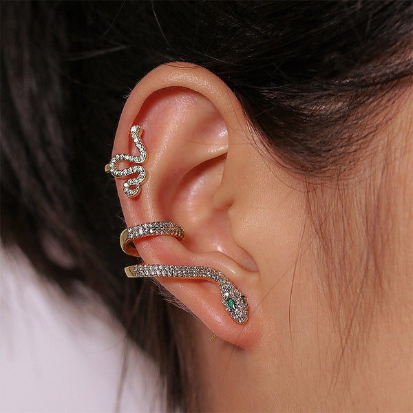 Snake Clips On Earrings