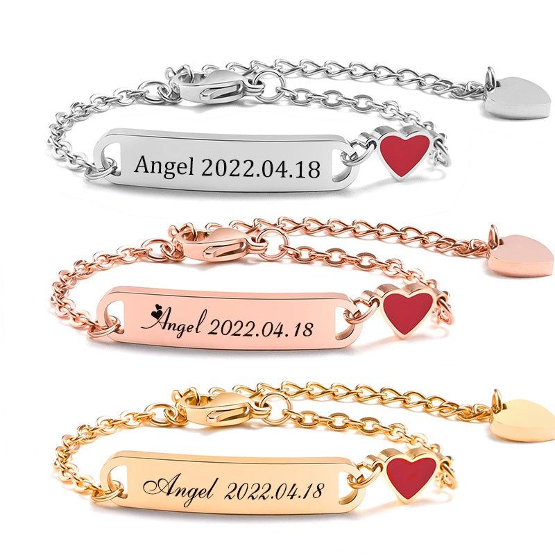 Red Heart Baby Bracelet