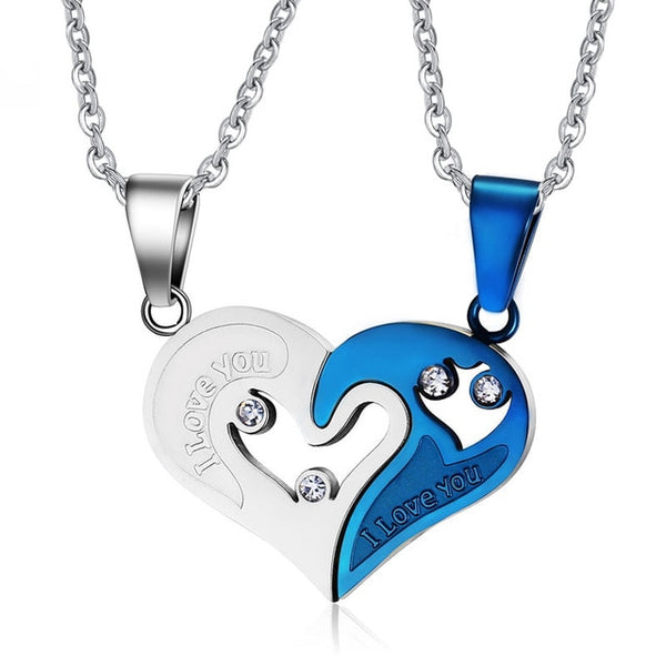 Love Heart Couples Necklace