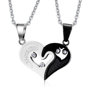 Love Heart Couples Necklace
