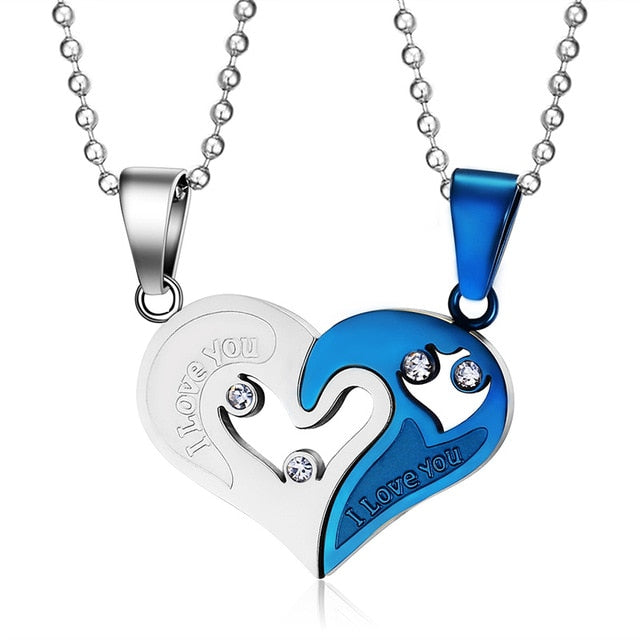 Love Heart Couples Necklace